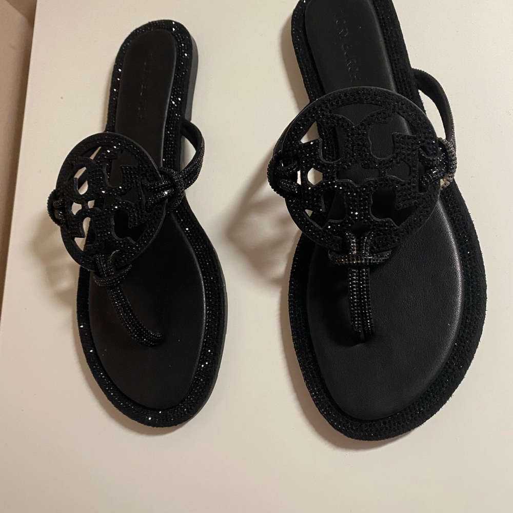 Tory Burch Miller Pave Knotted Sandal (Size 39)